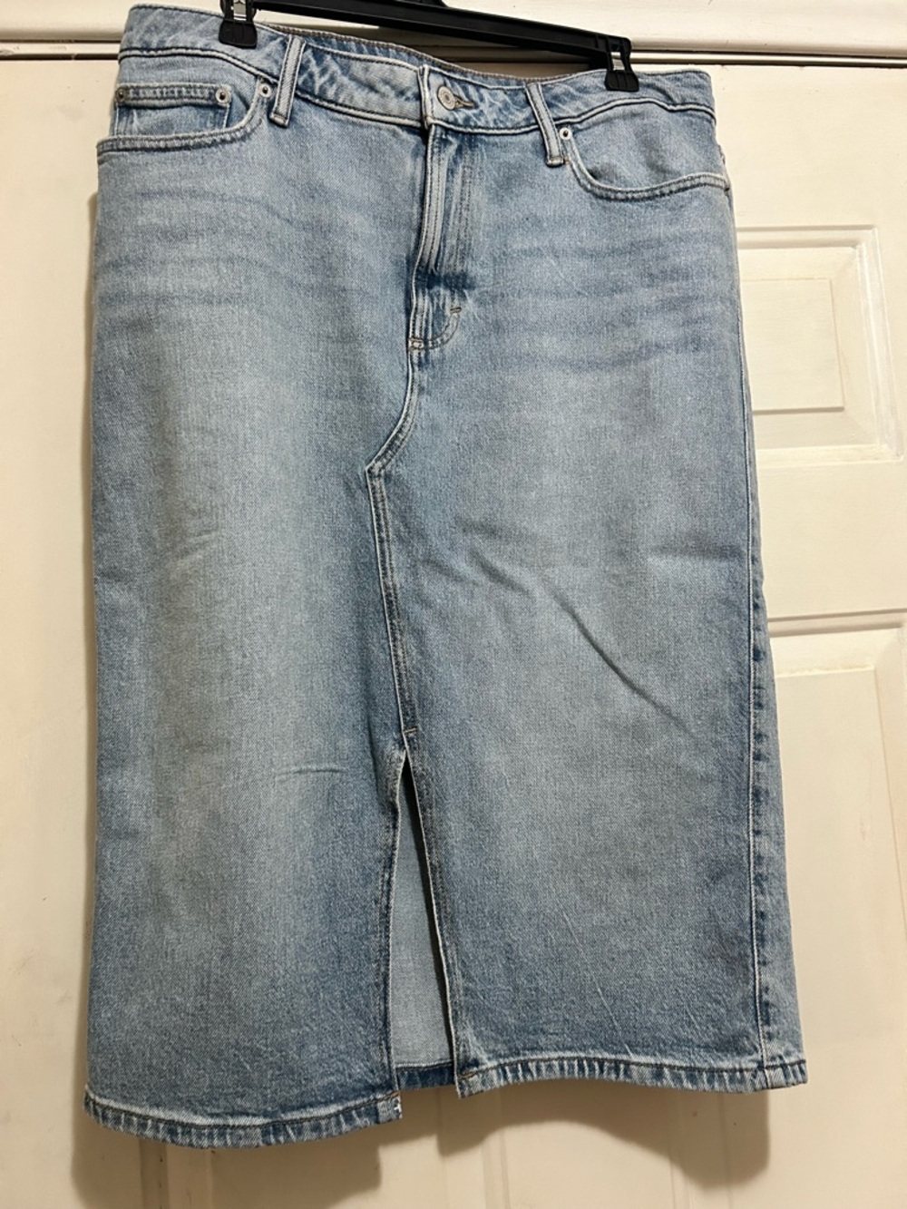 Lucky Brand 12/31 Blue Midi Denim Skirt - Classic Straight Fit